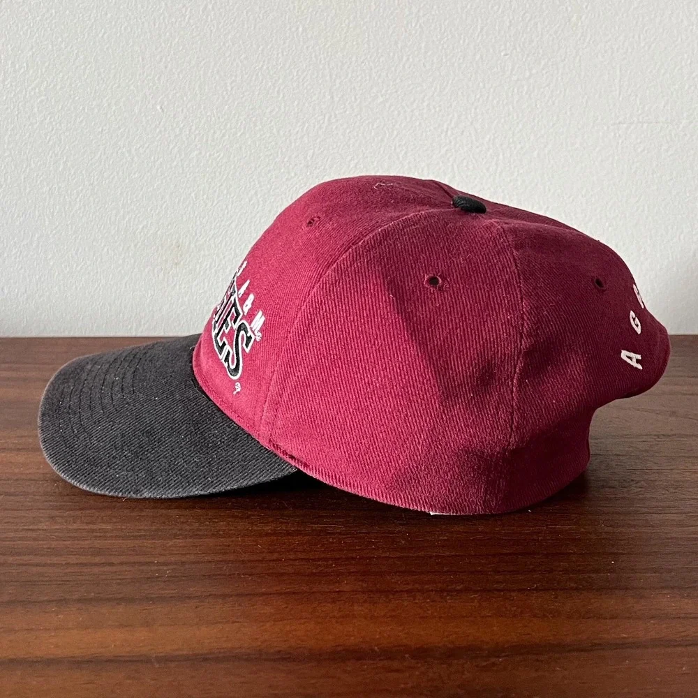 Vintage Texas A&M Aggies Hat Cap Adjustable Maroon Black NCAA College